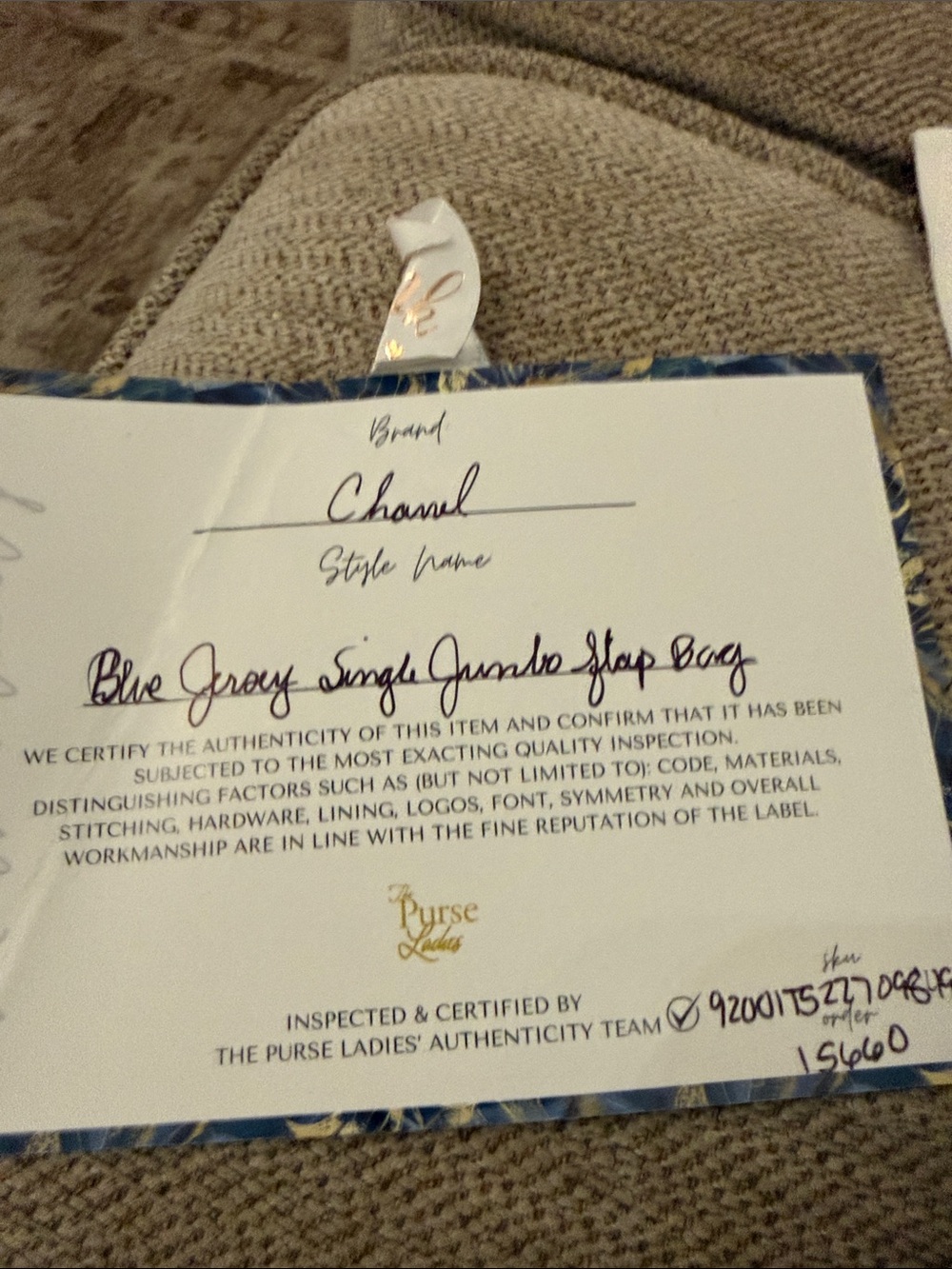 Chanel blue jersey single jumbo flap bag - Picture 11 of 14